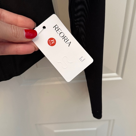 REORIA Mesh Long Sleeve Boned Corset Square Neck Going Out Bustier Crop Top - Picture 8 of 12